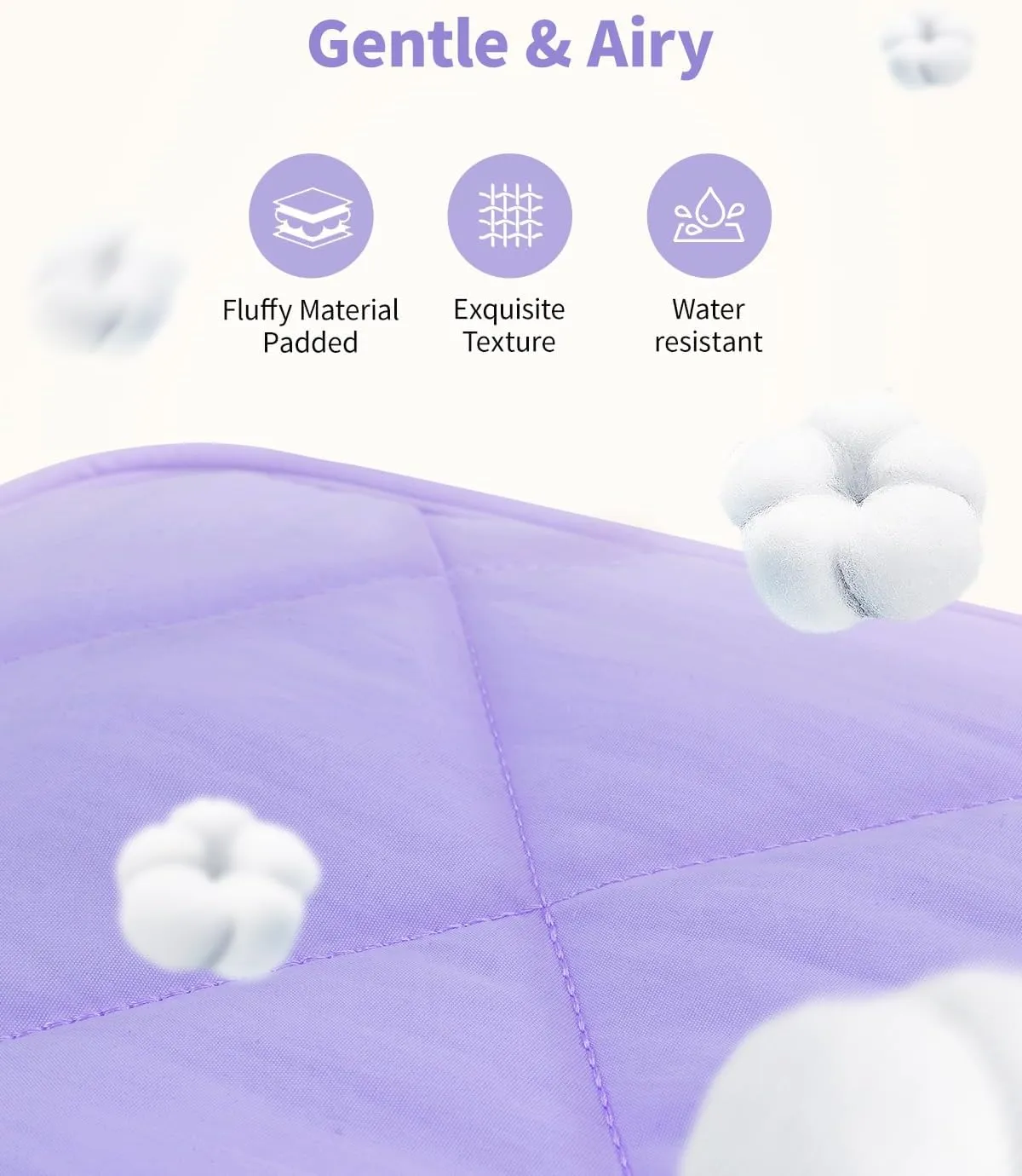 Narwey Toiletry Bag for Traveling Women with Handle, Quilted Makeup Bag for Women, Puffy Make up Bags Organizer Case Cosmetic Bag for Teen Girls (Purple)