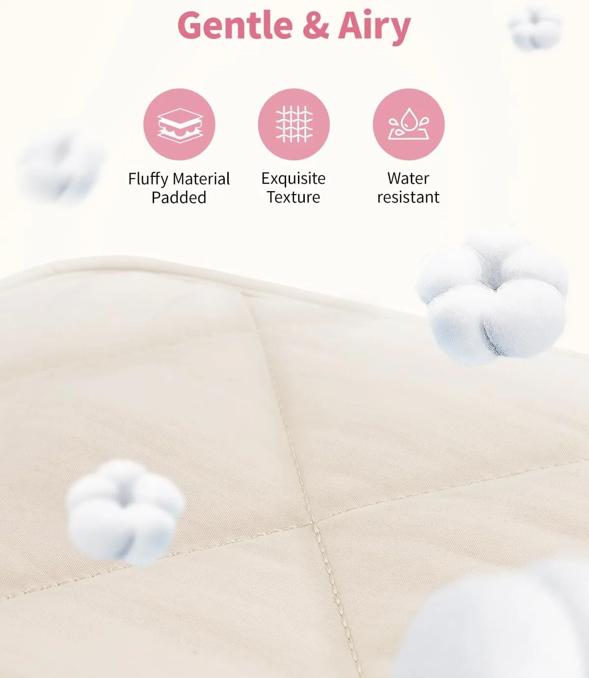 Narwey Travel Toiletry Bag for Traveling Women Travel Bag for Toiletries, Quilted Makeup Cosmetic Make up Bags Medicine Bag for Girls (Beige)