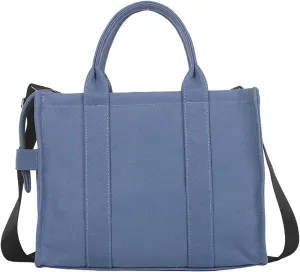 NCDUANSAN Large Canvas Tote Bag Simple one-Shoulder Shopping Bag Lady Letter Printing Commuter Fashion Messenger Handbag