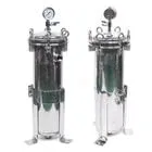 No. 4 Bag Filter Housing 304 Stainless Steel Filter Industrial Solid-Liquid Separation Tool 0.13 ㎡/1.4ft ² Bag Solid-Liquid Filter DN25(NPT) Bag Water Filter Purification Equipment Silver