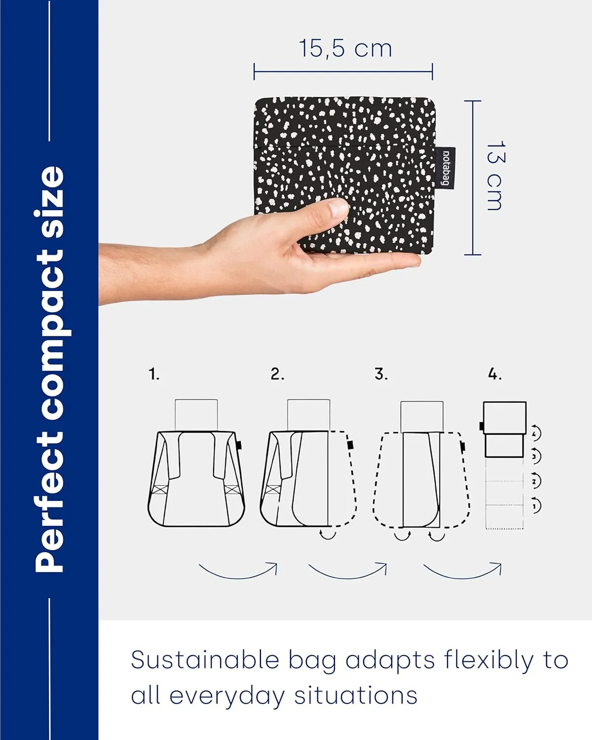 Notabag – 2 in 1 Backpack and Bag – Backpack waterproof – reusable grocery bags foldable