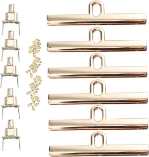 OHPHCALL Clutch Purses for Women DIY Bag Making Kit 6pcs Metal Bag Clasps Women Bag Hardware