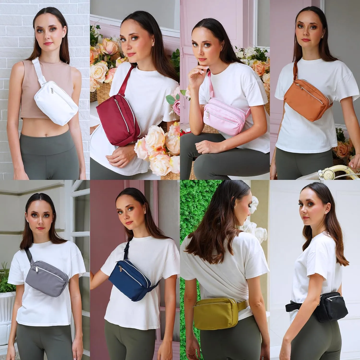 Olive Green Fanny Pack Belt Bag for Women I Cross Body Fanny Packs for Women - Crossbody Bags small Waist Bag Men - Fashion Waist Pack Bum Bag - Hands Free for Hiking, Running, Halloween & Travel
