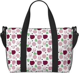 Onion Cute Print Travel Duffle Bag For Women Men Weekender Overnight Bag Gym Bag For Women, Carry On Airport Bag, Travel Tote Bag With Strap For Gym Travel Business Trips