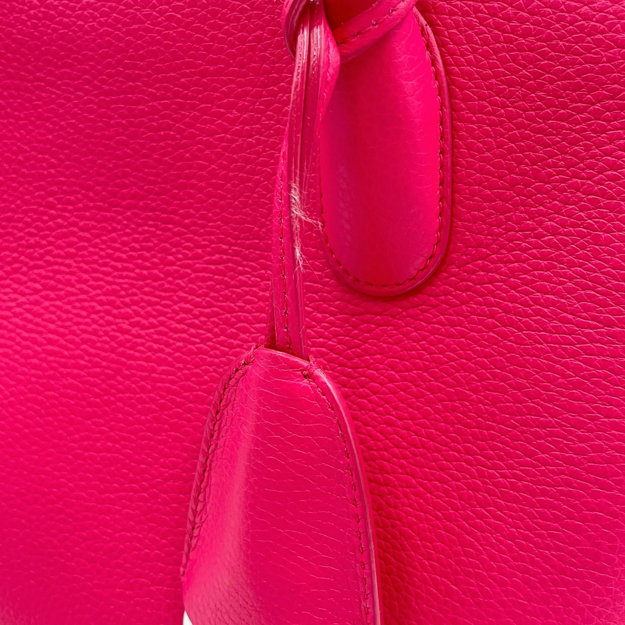 Open bar bag Pink Top Handle Bag in Calfskin, Silver hardware
