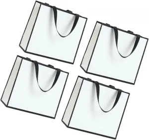 ORFOFE 4pcs Paper Bag Jewelry Packaging Sack Strong Rope Handle for Party Celebrati