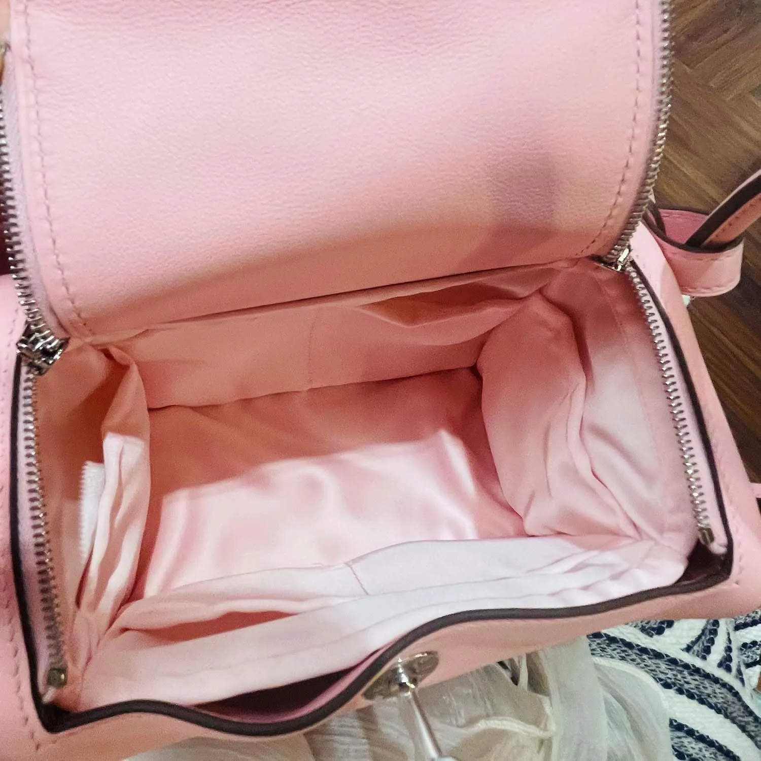 Organizer Insert for Hermes Bags, Luxury Bags Storage with Silk, Lightweight Inner Bag Compatible with Lindy 26 Bags, Multiple Pockets Large Capacity(Pink, Lindy26)