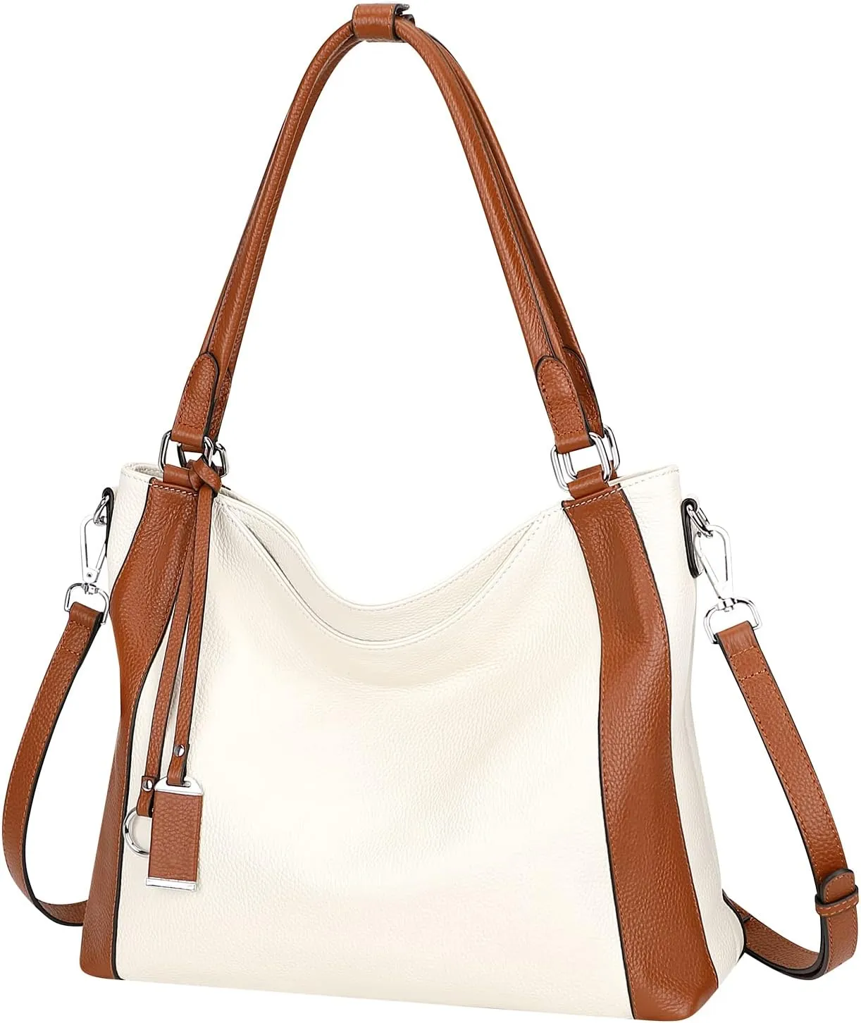 Over Earth Genuine Leather Purses for Women Casual Hobo Shoulder Handbags Large Crossbody Bags