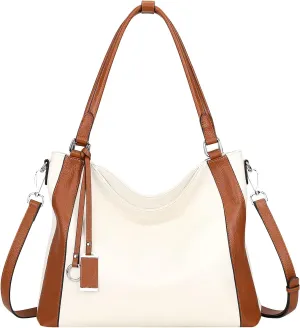 Over Earth Genuine Leather Purses for Women Casual Hobo Shoulder Handbags Large Crossbody Bags