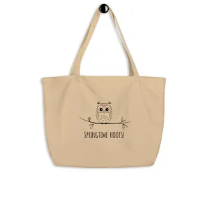 Owl Themed Large Organic Tote Bags: Sustainable, Spacious, and Stylish