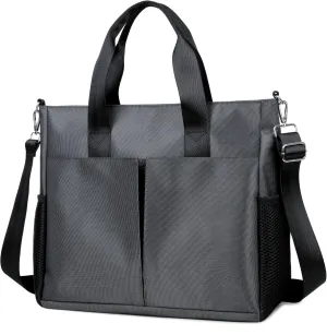 Oxford Canvas Tote Bag for Women,Crossbody Shoulder Bags for Men,Laptop Work Bag,Waterproof Nylon Multi Pocket Handbags for Teacher,Travel,Work,Outdoor