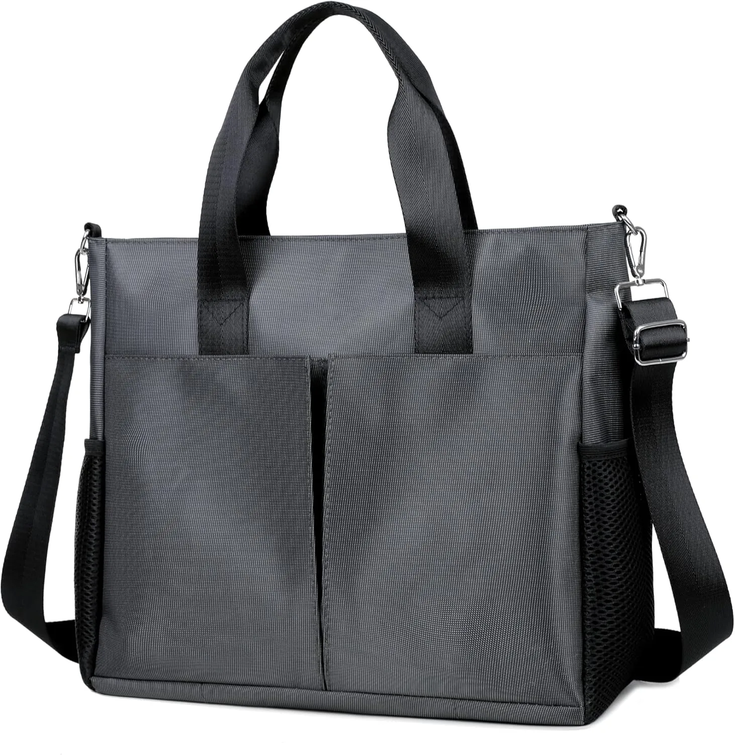 Oxford Canvas Tote Bag for Women,Crossbody Shoulder Bags for Men,Laptop Work Bag,Waterproof Nylon Multi Pocket Handbags for Teacher,Travel,Work,Outdoor