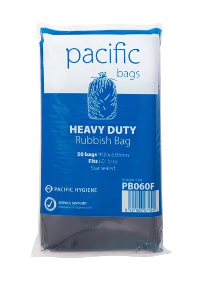 Pacific Rubbish Bag Black Flat Pack