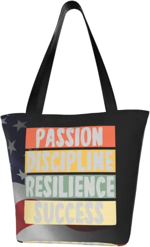 Passion Discipline Resilience Success Fashion Shoulder Bag Large Capacity For Man Or Woman