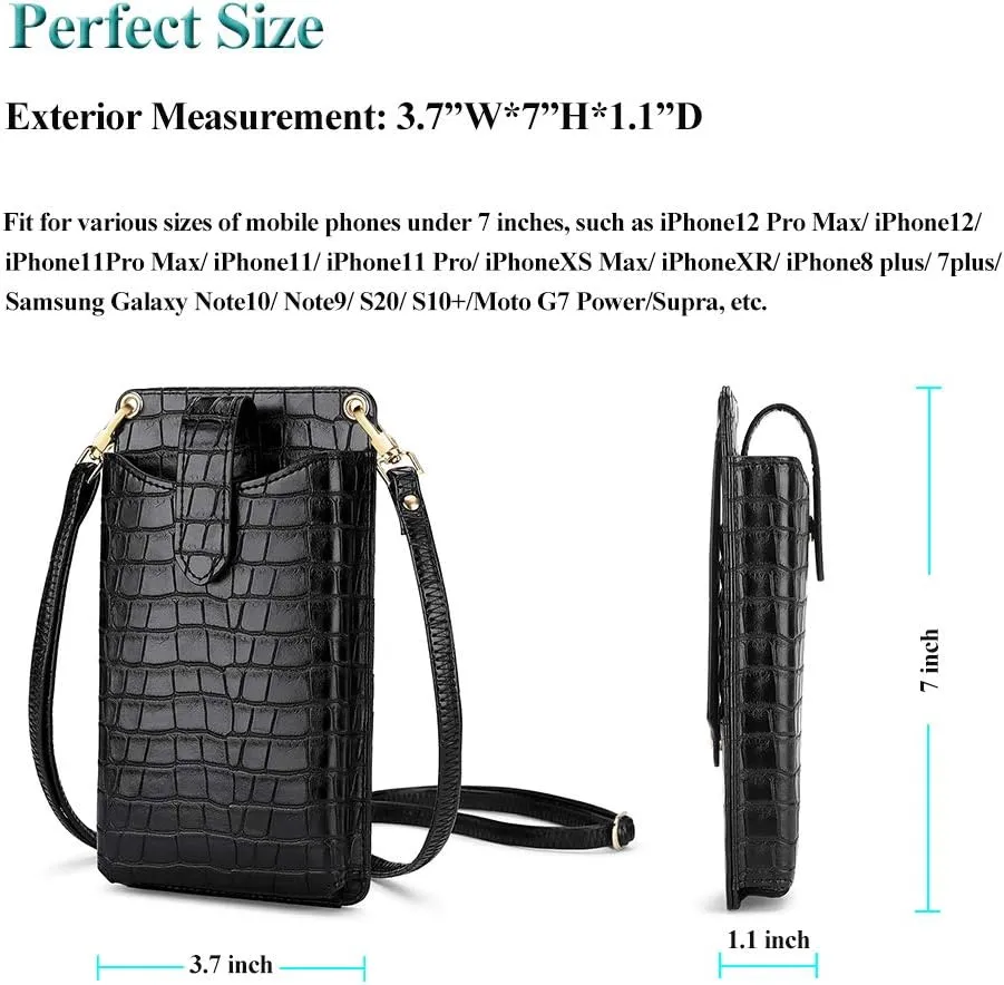 Peacocktion Small Crossbody Cell Phone Purse for Women, Lightweight Mini Small Crossbody Bags for Women with Card Slots