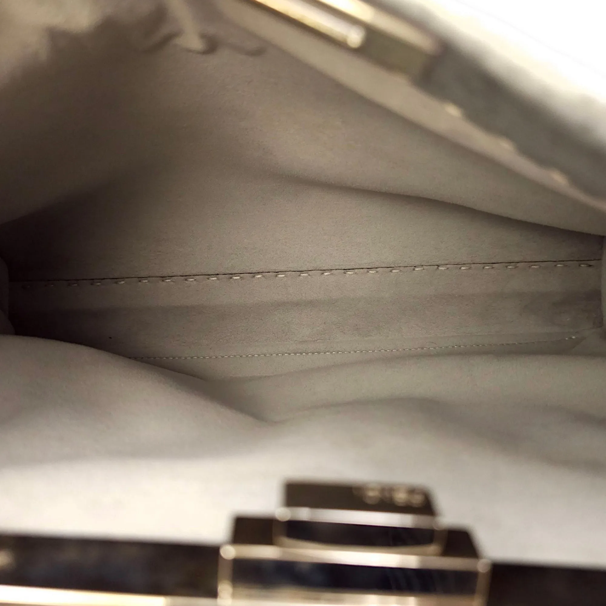Peekaboo Saddlery Silvery Top Handle Bag in Calfskin, Silver hardware