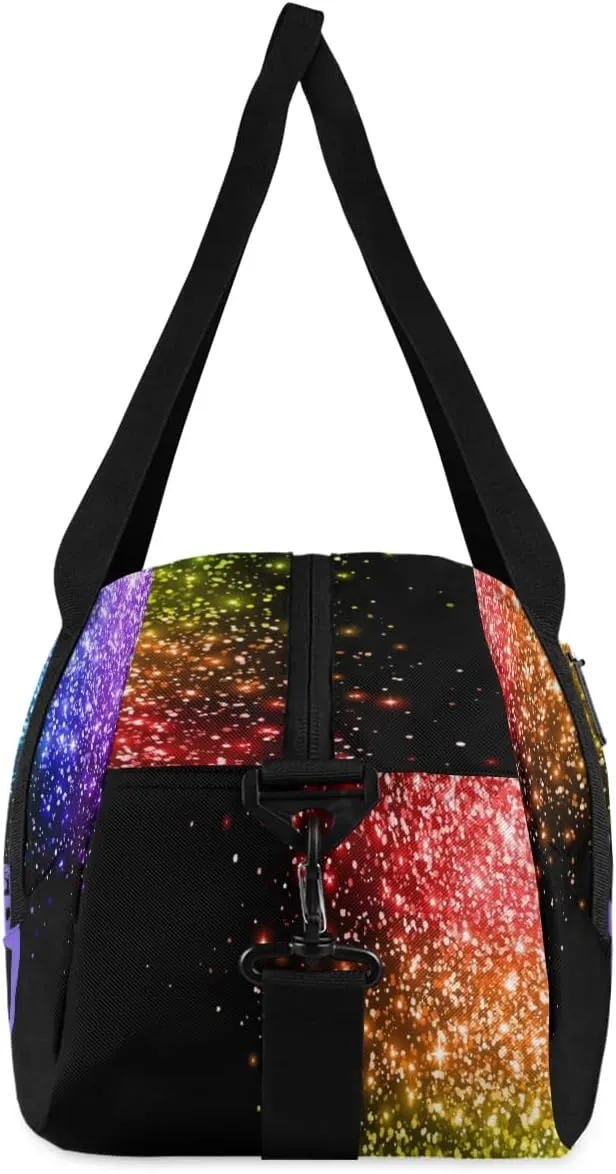 Personalized Kids Duffel Bag,Custom Sport Gym Bag for Girls,Weekender Overnight Bags Travel Duffel Bag,Customized Kids Gift Colorful Gymnastic