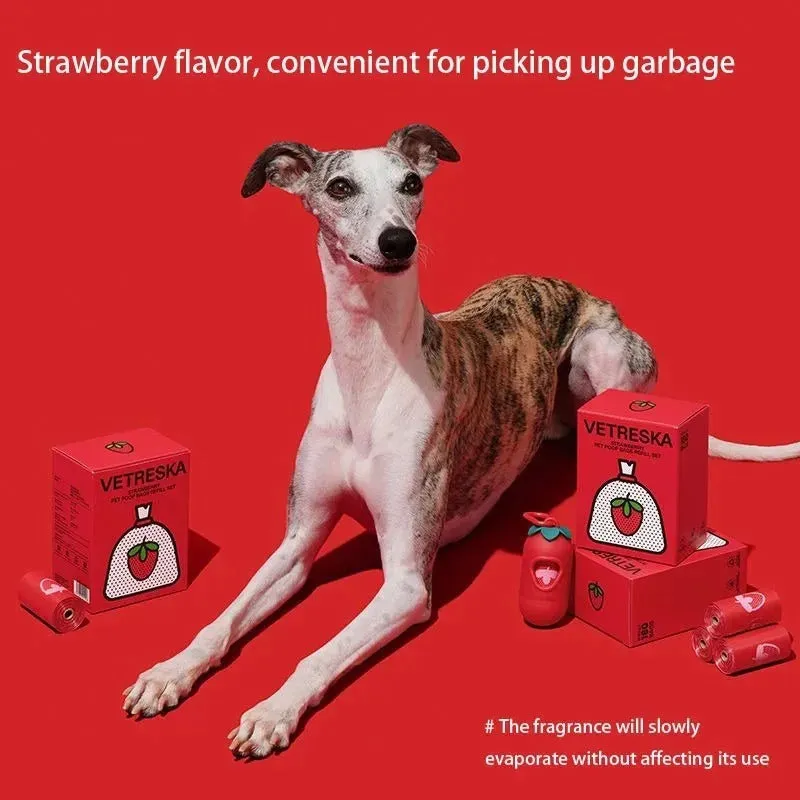 Pet-Friendly Strawberry Waste Bags
