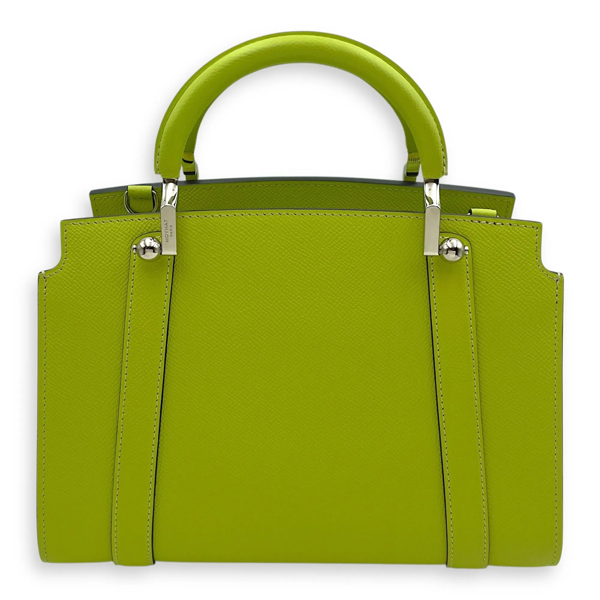 Petite Ballerine 26x18.5x10cm Lime Green Shoulder Bag in Calfskin, Silver hardware
