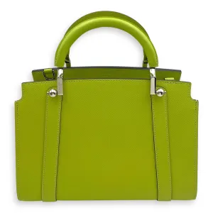 Petite Ballerine 26x18.5x10cm Lime Green Shoulder Bag in Calfskin, Silver hardware