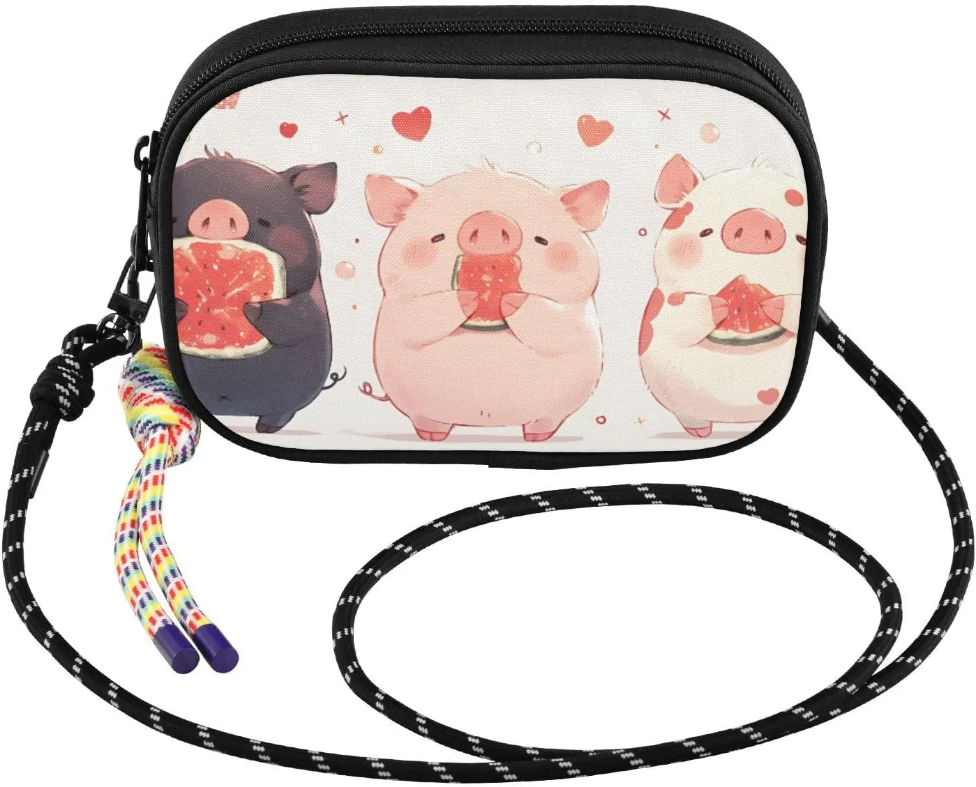 Pigs Waterlemon Cute Small Crossbody Bags for Women Cell Phone Purses Women's Shoulder Handbag Wallet Purse