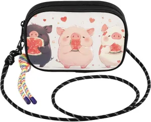Pigs Waterlemon Cute Small Crossbody Bags for Women Cell Phone Purses Women's Shoulder Handbag Wallet Purse