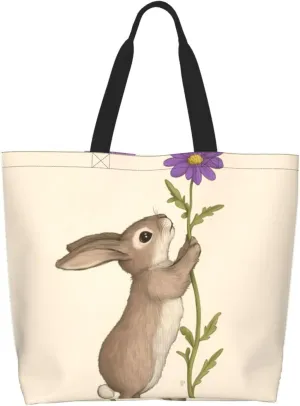 pink flowers print Reusable Shoulder Bags Large Casual Tote Bag Shopping Grocery grocery bag