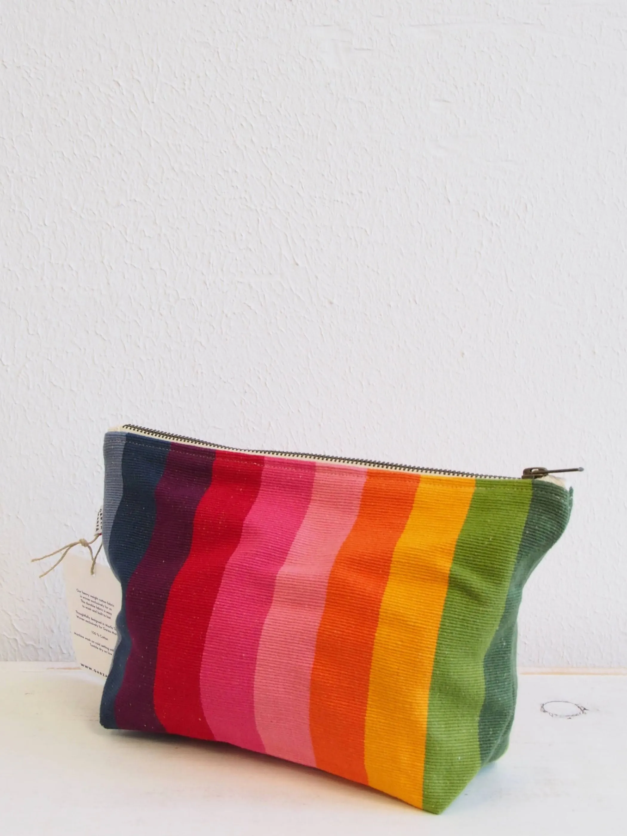 Pink Spectrum Stripe Pouch