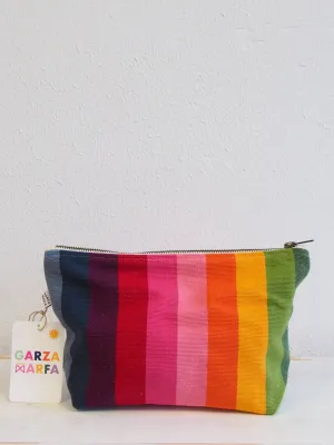 Pink Spectrum Stripe Pouch