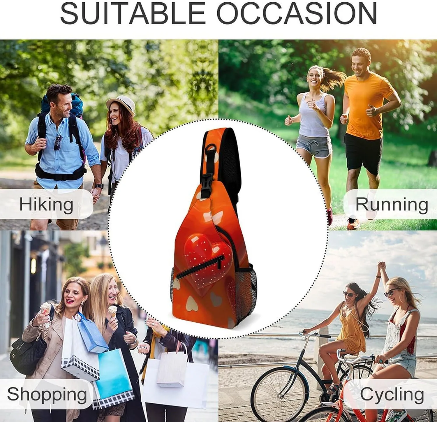Plant Shape Sling Bag Crossbody Bags Cross Body Bag Fanny Packs Chest Bags Sling Purses for Travel
