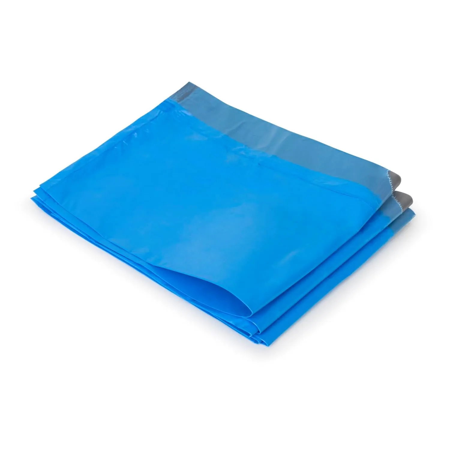 Plasticplace Custom Fit Trash Bags, Compatible with simplehuman Code D (100 Count) Tinted Blue Drawstring Garbage Liners 5.3 Gallon / 20 Liter, 15.75" x 28"