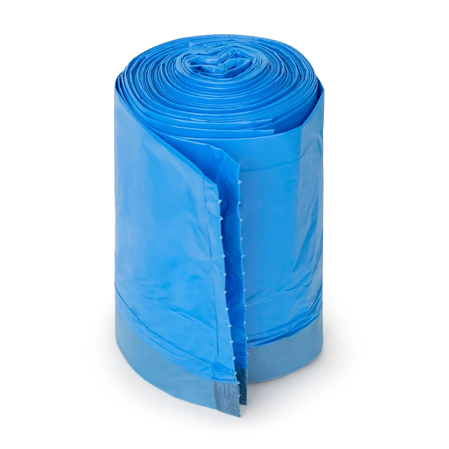 Plasticplace Custom Fit Trash Bags, Compatible with simplehuman Code D (100 Count) Tinted Blue Drawstring Garbage Liners 5.3 Gallon / 20 Liter, 15.75" x 28"