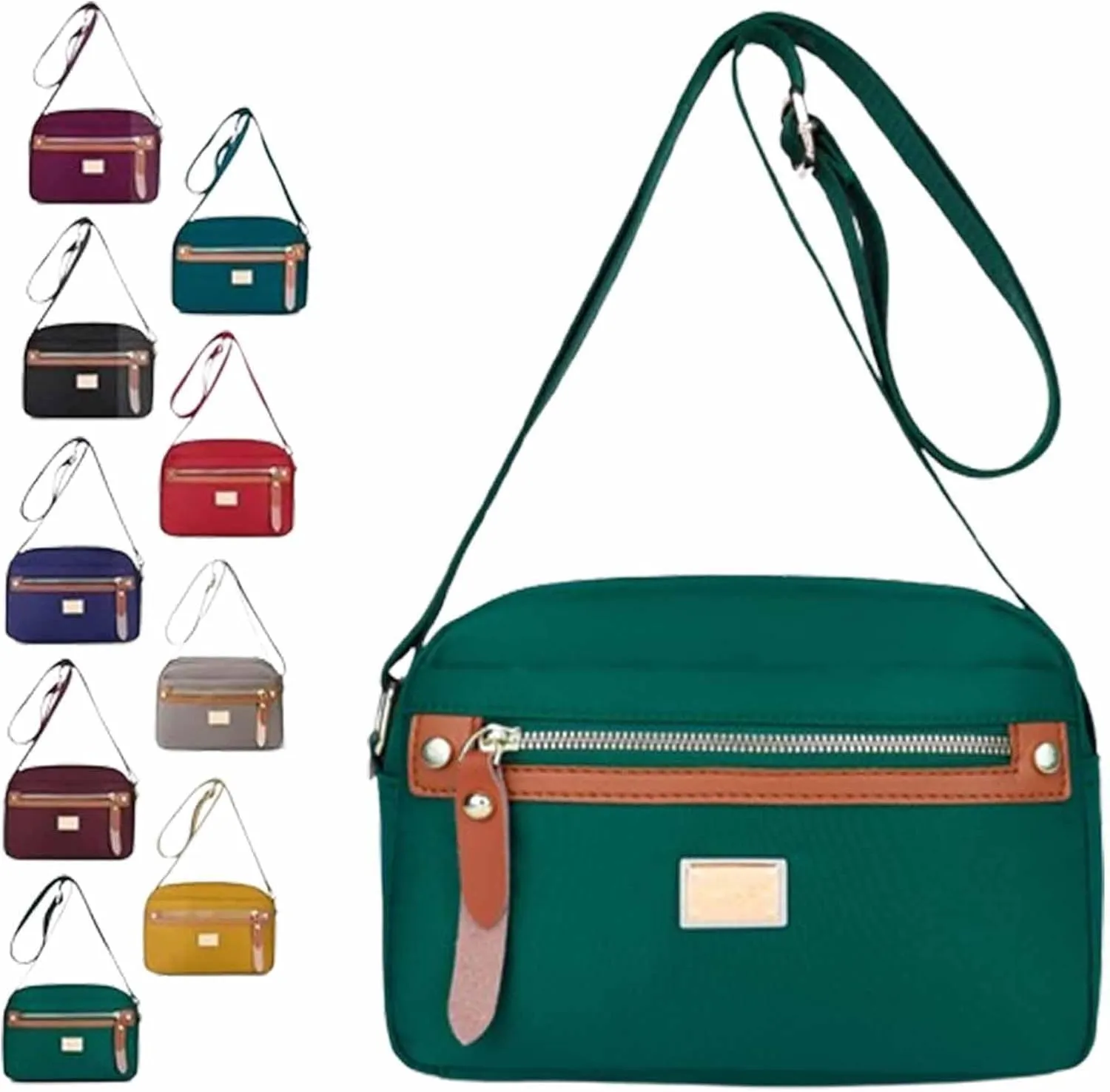Popularate Nylon Crossbody Bag,Waterproof Casual Shoulder Bags Purses with Multi Pockets for Women