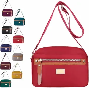 Popularate Nylon Crossbody Bag,Waterproof Casual Shoulder Bags Purses with Multi Pockets for Women