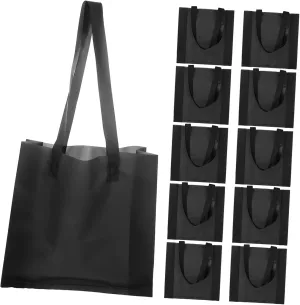 PRETYZOOM 50pcs Luxury Frosted Tote Bags Large Capacity Women's Shoulder Bag Fashionable Handbag Reusable for Shopping Travel and Retail
