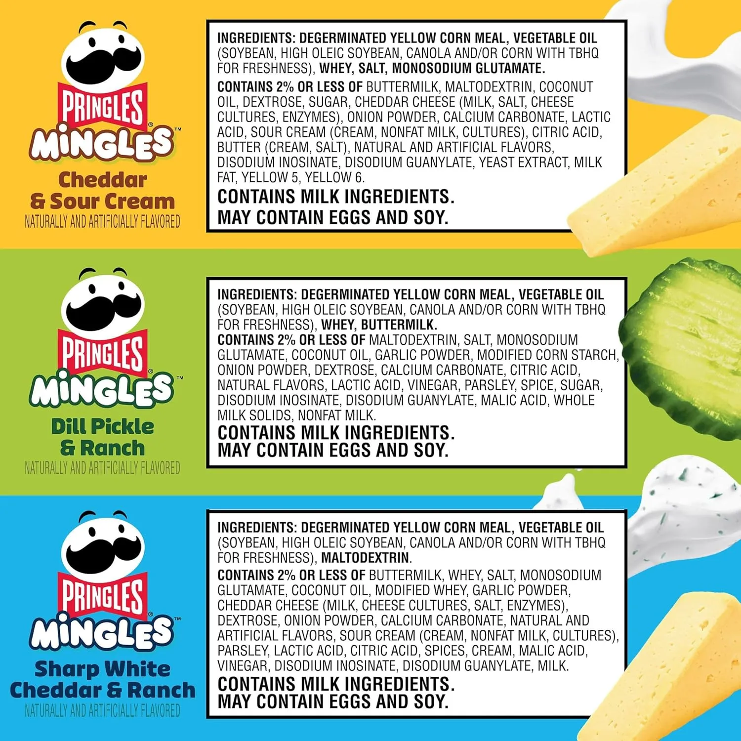 Pringles Mingles Puffed Snacks, Variety Pack, Cheese Puffs, Salty Snacks (3 Bags)
