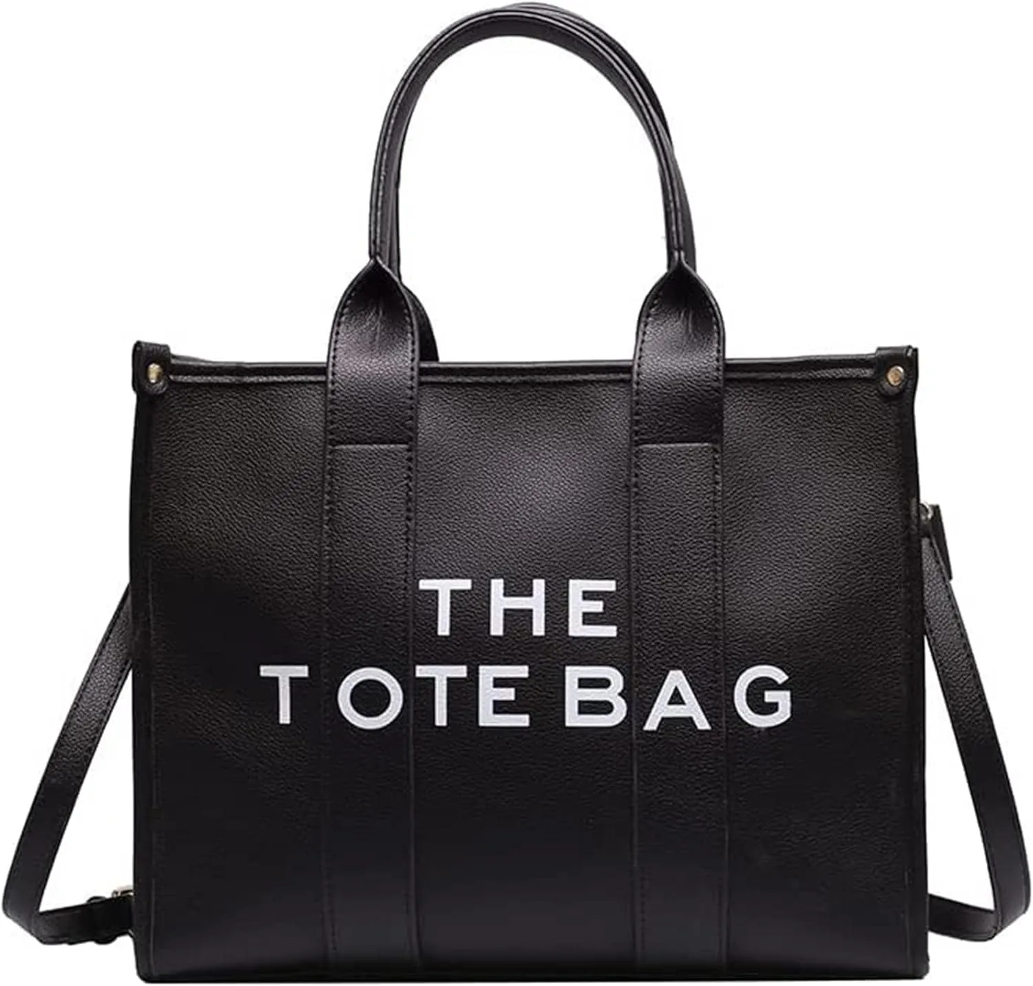 PU Tote Bag for Women Simple Large-Capacity Tote Bag Handbag Zipper Fashion Tote Bag