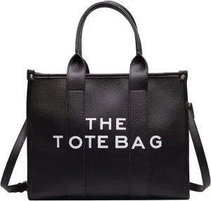 PU Tote Bag for Women Simple Large-Capacity Tote Bag Handbag Zipper Fashion Tote Bag