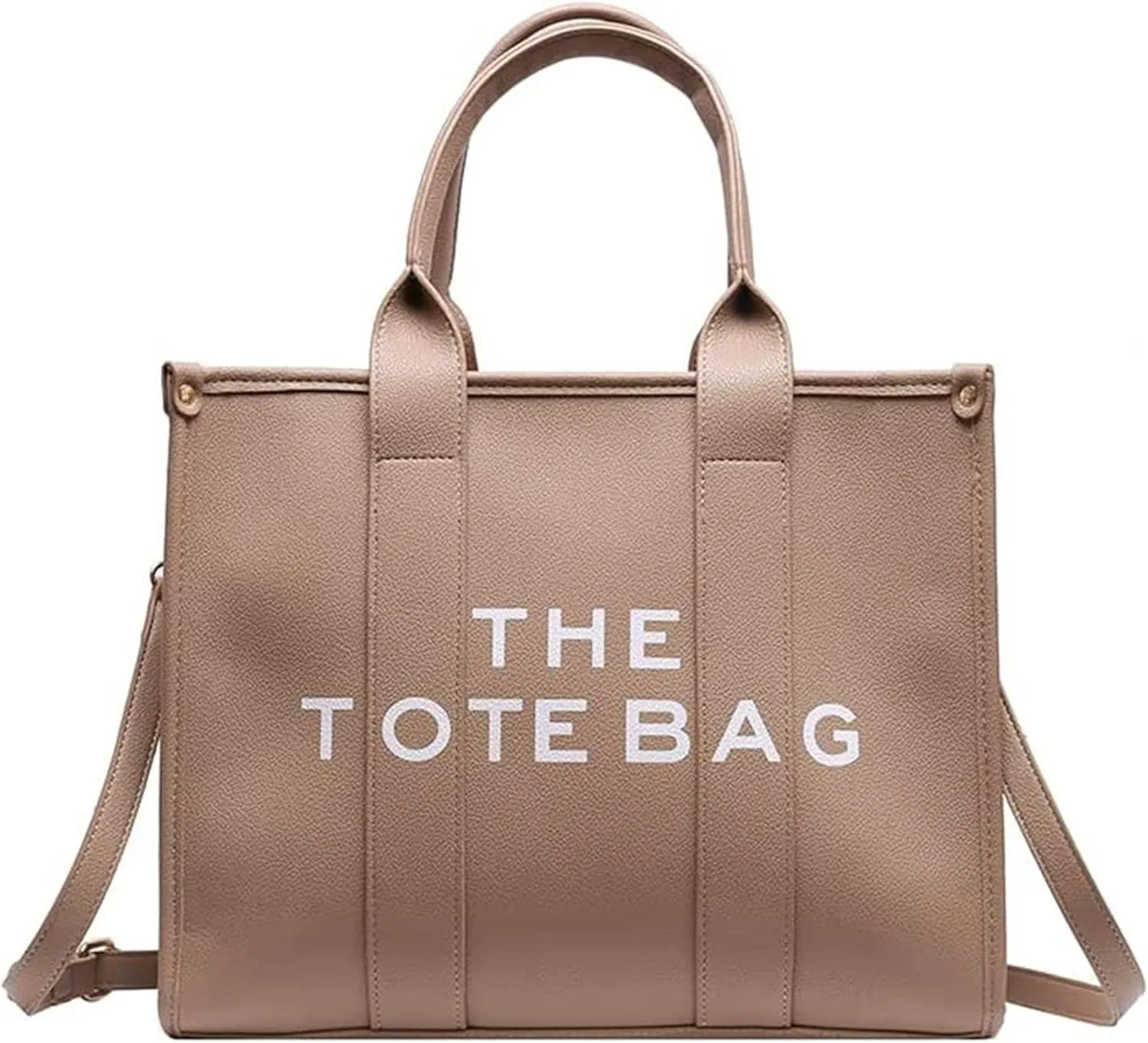 PU Tote Bag for Women Simple Large-Capacity Tote Bag Handbag Zipper Fashion Tote Bag