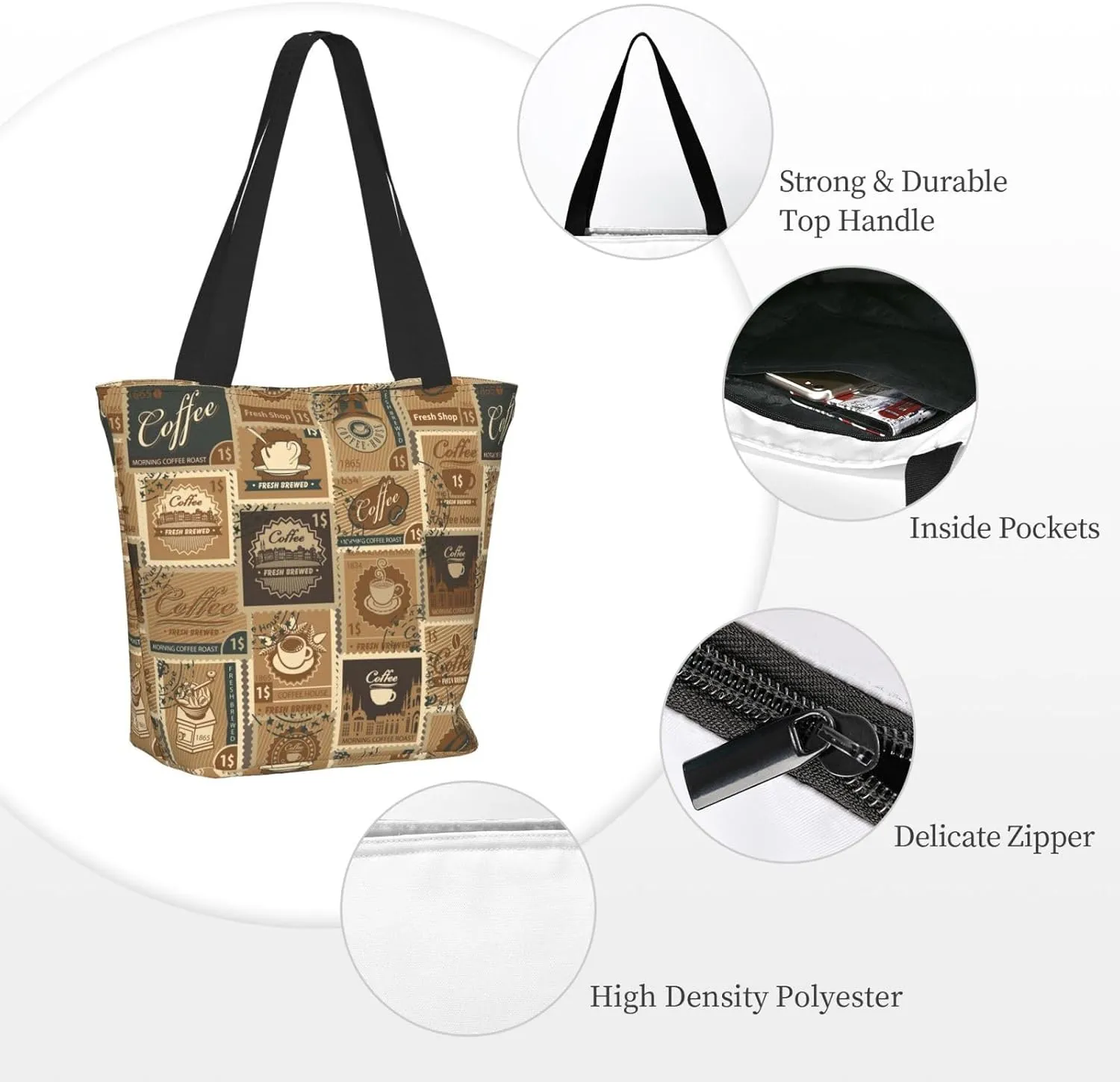 Pure White Snowflake Tote Bag Women Reusable Shopping Bags Shoulder Bag Portable Storage HandBags
