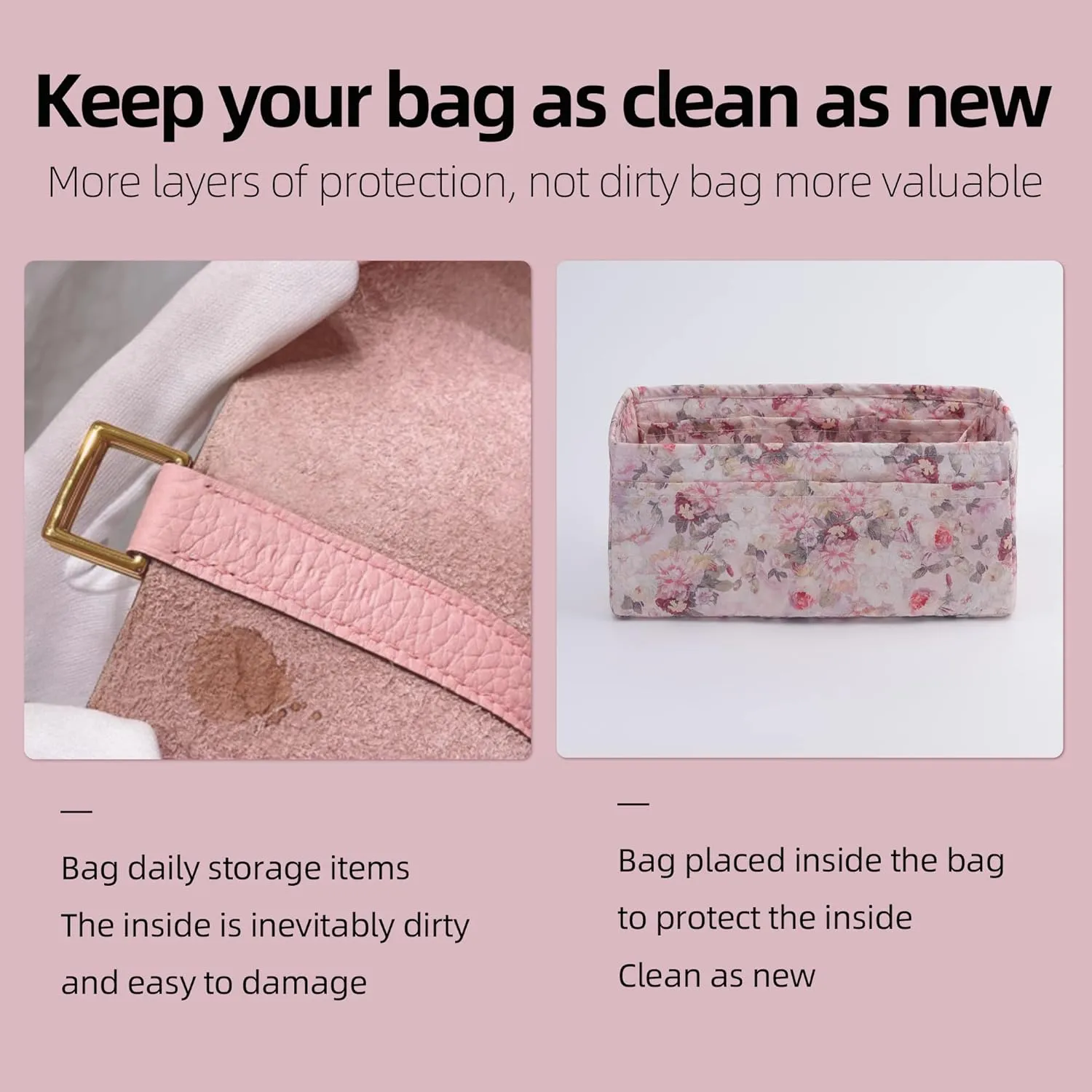 Purse Organizer Insert Fits Bolide 21/25/27/31/35/1923 bags, Lightweight Bag Shaper Liner for Women Luxury Handbag Tote, Soft Inner Bag (BL31, Kaleidoscope)