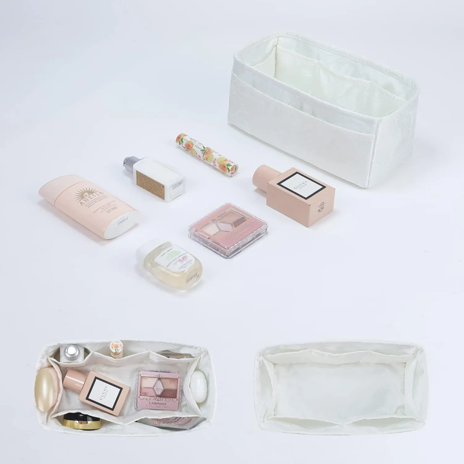 Purse Organizer Insert For Kelly mini/25/28/32/35 bags, Lightweight Bag Organizer Liner, Luxury Handbag Tote Shaper Inner Bag (KL25, Snowflake)