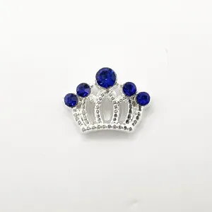 Queen - Nail Charms 10pc - #361 Silver Blue Stone Crowns