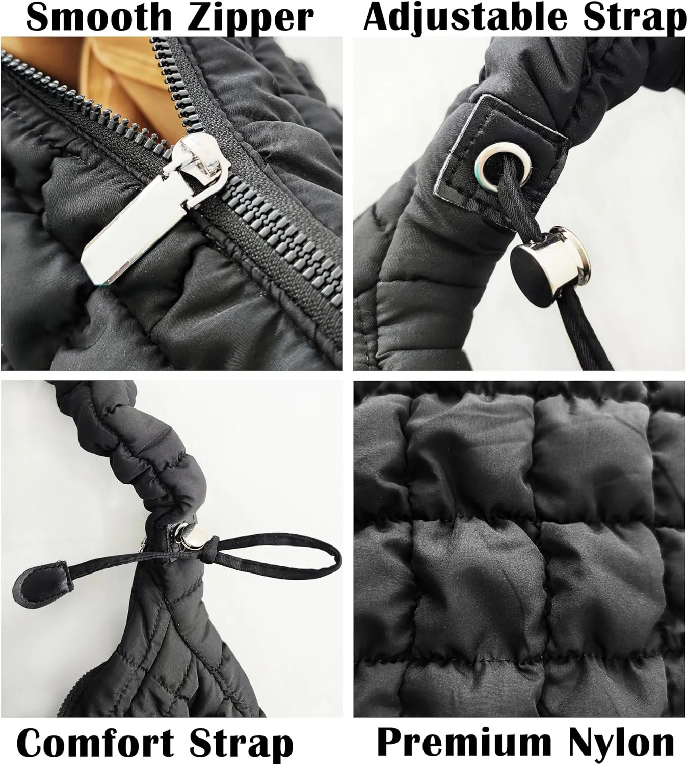 Quilted Tote Bag for Women Puffer Bag Lightweight Padding Shoulder Purse Hobo Bags Satchel Handbag Cloud Bags with Zip 2025