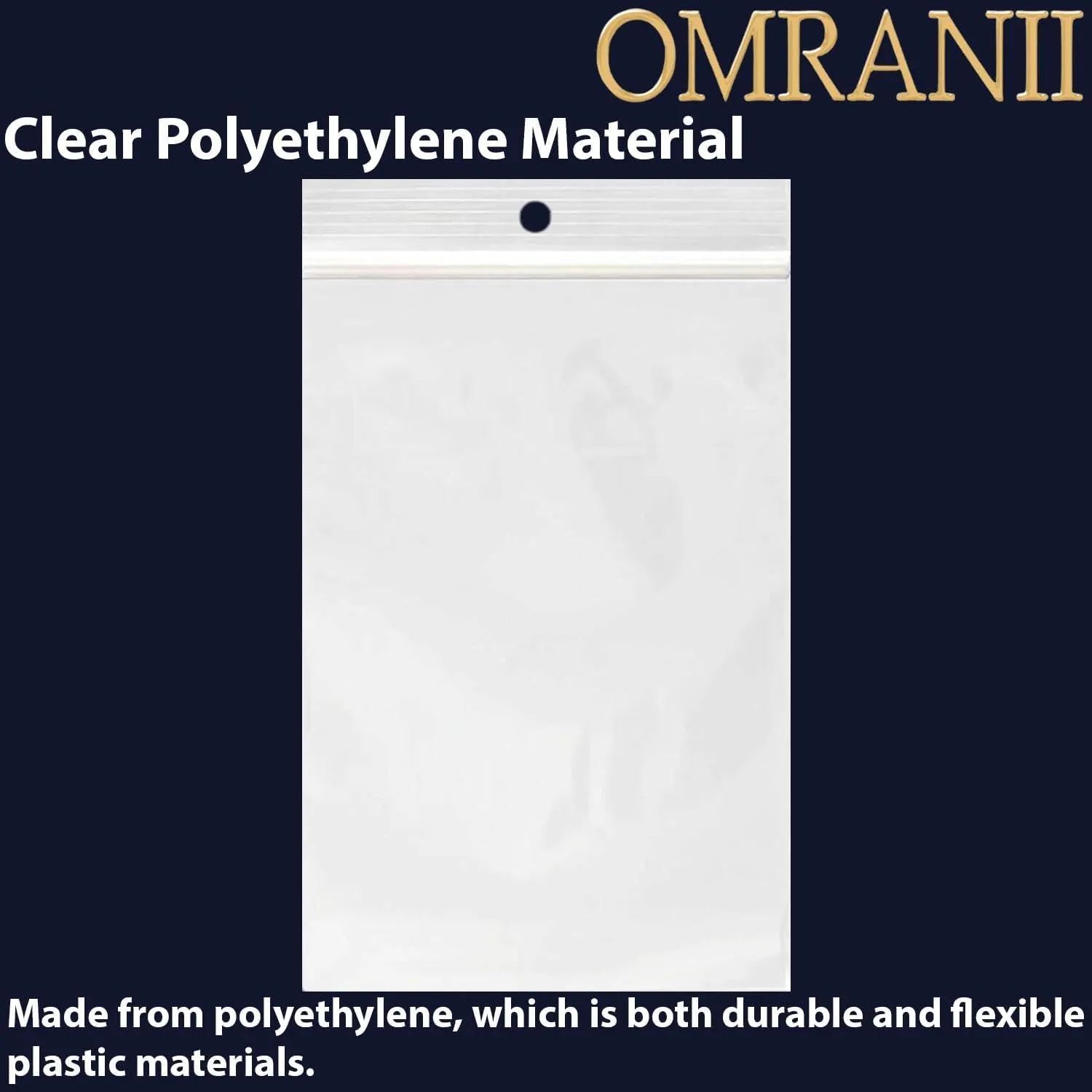 Reclosable Hang Hole Zip Poly Bags, 2Mil 6" X 10" & 100 Bags | LDPE Material, Clear Plastic with Resealable Lock Seal Zipper | Resealable Zip Top Lock For Travel, Storage, Packaging & Shipping