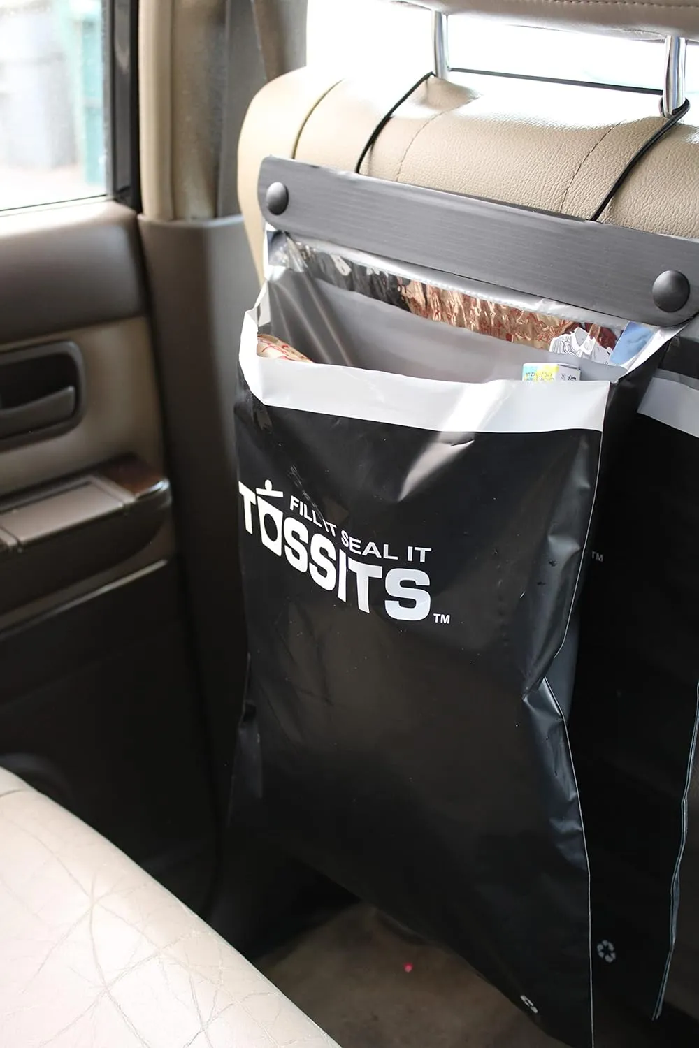 Recycled Disposable Trash Bag Car Garbage Bags (3 Sets of 7 Car Trash Bag) - Leakproof, Smell Proof Automotive Garbage Bag - Can Hang from Headrest - New Trash Can for Car or Vehicle