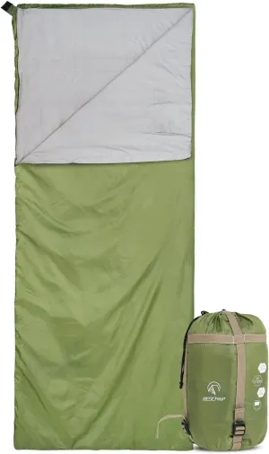 REDCAMP Ultra Lightweight Sleeping Bag for Backpacking, Comfort for Adults Warm Weather, with Compression Sack