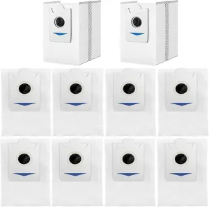 Replacement Dust Bags Only for ECOVACS DEEBOT T30S / X2 Omni Robot Vacuum Include 10 Pack Vacuum Bags (Activated Carbon Material Upgrade Model)