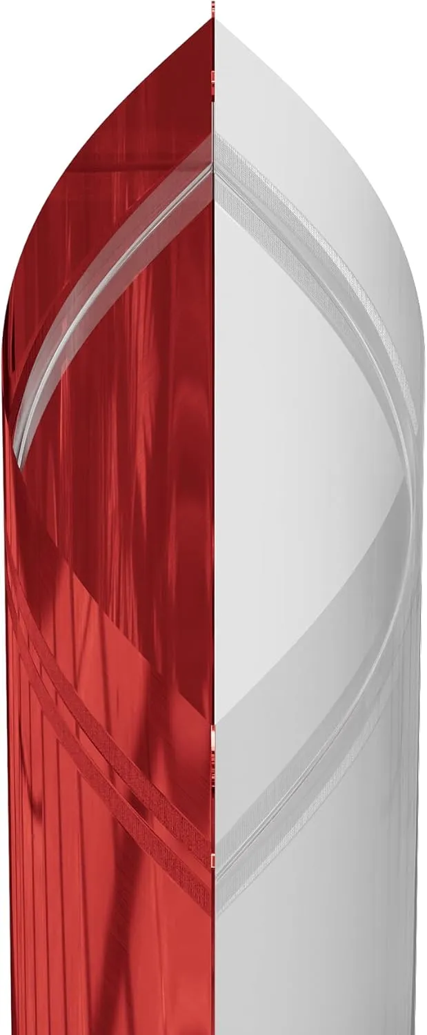 Resealable Zipper Seal Clear Window & Color Metallic Mylar Food, Beauty Packaging Stand Up Heat Sealable Pouch with Tear Notch for Small Business, Home Use (Red, 7.09 inch x 10.24 inch)