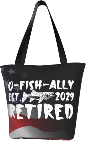 Retirement Fisherman O-Fish-Ally Retired 2029 Fashion Shoulder Bag Large Capacity For Man Or Woman